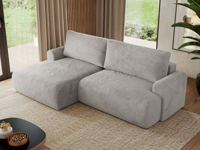 L-förmiges Ecksofa mit Armlehnen, losen Kissen, schlaffunktion und Bettkästen - TONO