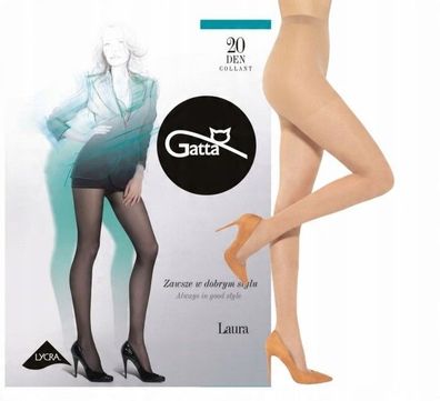 Gatta Laura 20 DEN Klassische Damen-strumpfhose Halbmatt, Visone, Schwarz, Braun