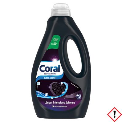 Coral Black Velvet Colorwaschmittel flüssig schwarz 23 WL 1150ml