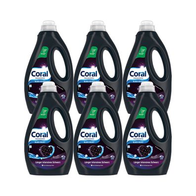 Coral Black Velvet Colorwaschmittel flüssig schwarz 23WL 6er Pack