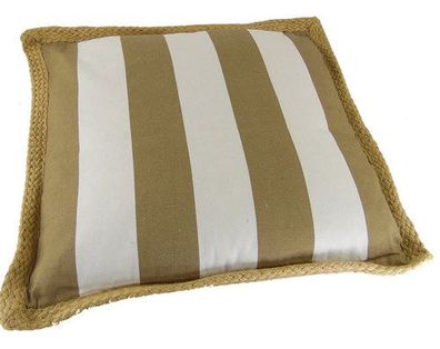 Bodenkissen beige-weiß
