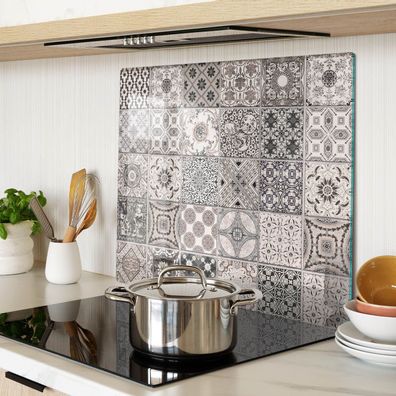 Tulup Schneidebrett Keramikfliesen, Beige Glas Schneidebrett Schneidebretter