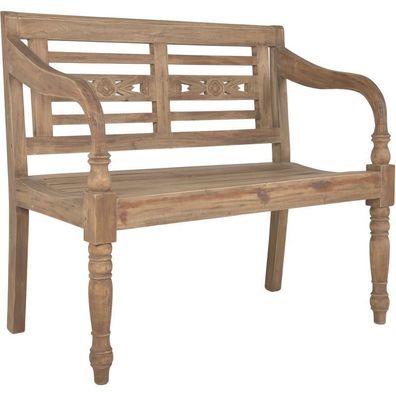 Gartenbank aus Mahagoni-Holz, Holzbank MOYO, Parkbank
