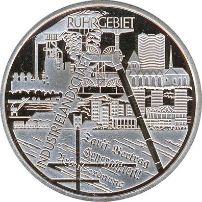 BRD 10 Euro 2003 F PP Industriekultur Silber*