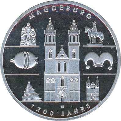 BRD 10 Euro 2005 A PP 1200 Jahre Magdeburg Silber*