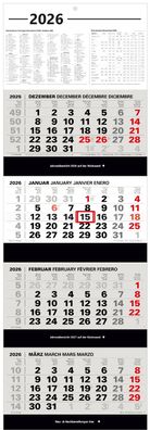 Kombi 4-Monatskalender 2026 Bürokalender großer Wandkalender vier Monate