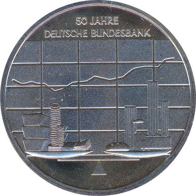 BRD 10 Euro 2007 J PP Deutsche Bundesbank Silber*