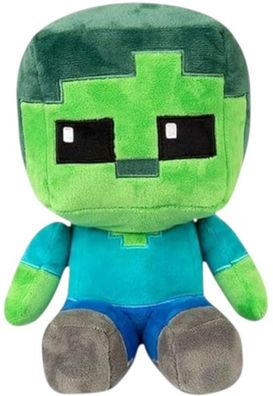 Steve mit Creeper-Kopf - Plüschfigur 24cm - Minecraft Style