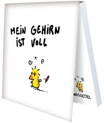 Gute-Laune-Klebezettel - "Gehirn ist voll"