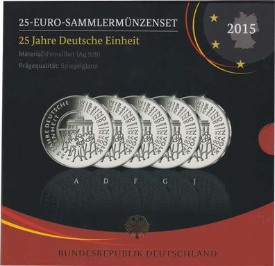 Deutschland 25 Euro PL 2015 - 25 Jahre Deutsche Einheit - A-J*