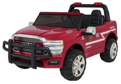 Dodge RAM 3500 Fire Truck 24V 400W 2-Sitzer - weinrot - Kinder Elektroauto