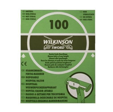 Wilkinson Einwegrasierer - 100 Stück, hygienisch einzeln verpackt