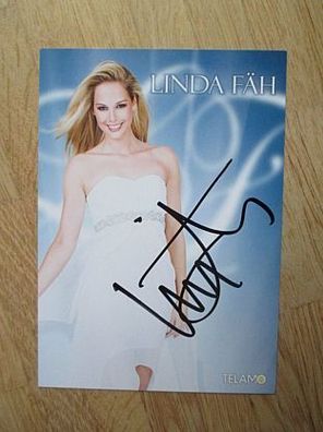 Miss Schweiz 2009, Sängerin, Moderatorin Linda Fäh - handsigniertes Autogramm!!!
