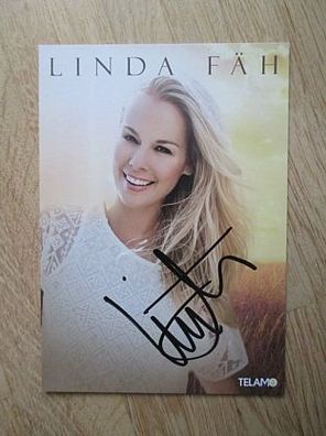 Miss Schweiz 2009, Sängerin, Moderatorin Linda Fäh - handsigniertes Autogramm!!!