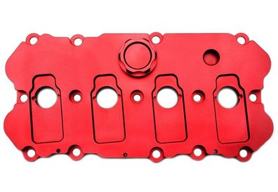 TA Technix Alu gefräster Ventildeckel Rot passend für Audi Seat Skoda VW
