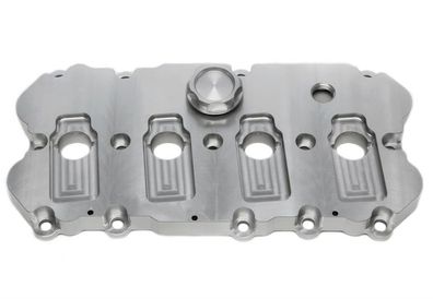 TA Technix Alu gefräster Ventildeckel Silber passend für Audi Seat Skoda VW