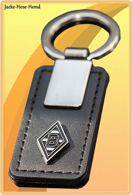 Schlüsselanhänger VfL Borussia Mönchengladbach Anhänger Logo Leder Schlüssel NEU