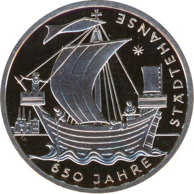 BRD 10 Euro 2006 J PP 650 Jahre Städtehanse Silber*