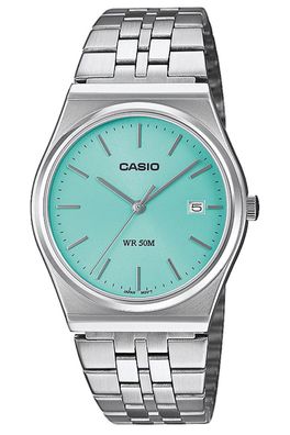 Casio Herrenuhr Quarz Stahl/Türkis MTP-B145D-2A1VEF