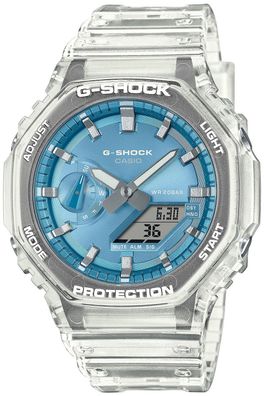 Casio G-Shock Classic Ana-Digi Armbanduhr Transparent/Blau GA-2100BM-7A2ER