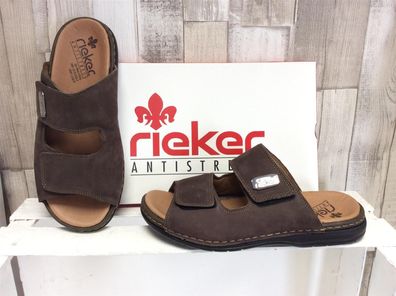 Rieker Herren Klett-Pantolette dunkelbraun