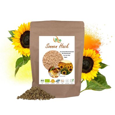 Sonnen Hack - Veganer Fleischersatz aus Sonnenblumenprotein für Soßen, Pfannen, Curry