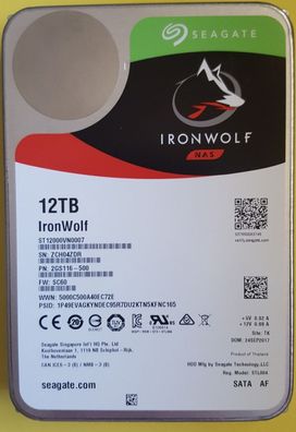 Seagate ST12000VN0007 12TB SATA, 3,5"