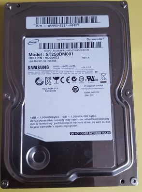Seagate ST250DM001 250GB, SATA 3,5"