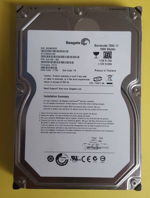 Seagate ST31500341AS 1.5TB, SATA 3,5"