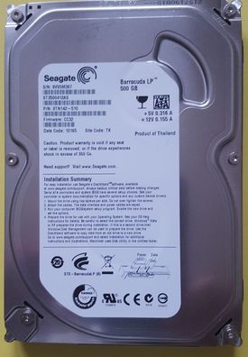 Seagate ST3500412AS 500GB, SATA 3,5"