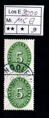 Los B8000: Deutsches Reich Dienst Mi. 115, gest. Paar