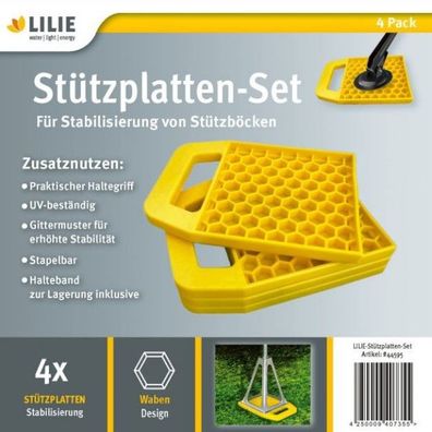 Stützplatten 4 Stück Jack Pads gelb Stützen Ausdrehstütze 93476p NEU