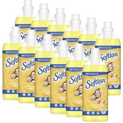 Softlan Weichspüler Vanille & Orchidee | 3D-Formel | 12 x 45 Waschgänge