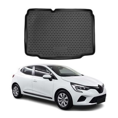 Kofferraummatte Kofferraumwanne für Renault Clio 2019-2021 Gummi TPE Schwarz