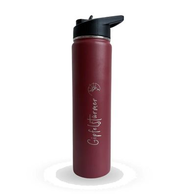 Gipfelgaudi Thermoflasche Gipfelstürmer burgund