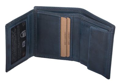 Echtleder Kombibörse, blau