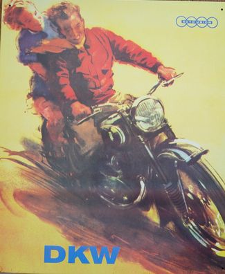 Blechschild DKW Motorrad, Werbung, Deko, Bild, Oldtimer, Klassiker