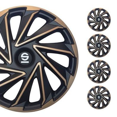Sparco Radkappen 16 Zoll Varese Gold Schwarz 4tlg