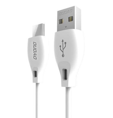 Dudao USB-C Kabel 2.1A 2m Weiss (L4T) - Hochwertiges Lade- und Datenkabel fuer opt
