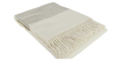 Fair De Luxe Kaschmir Wohndecke | Natur/Gelb/Grau