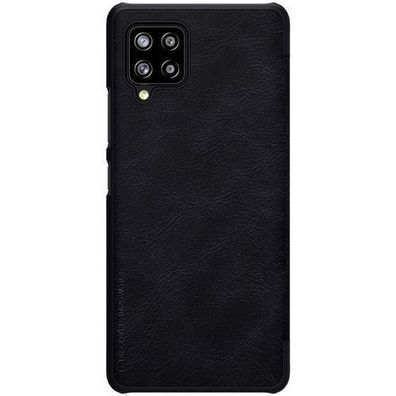 Nillkin Qin Leder Flip Case fuer Samsung Galaxy A42 5G Schwarz