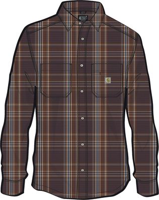 Carhartt Flannel Long-Sleeve Plaid Shirt 107010