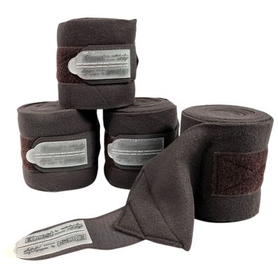 EQuest Fleece Bandage Act-Line für Pferde, 4er Set - Mocha