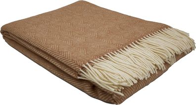 Fair De Luxe Wohndecke Wolle pur | 100% Wolle | Braun