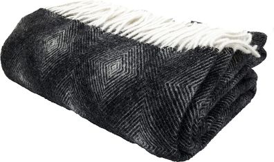 Fair De Luxe Wolldecke 100% Wolle | wärmende Wohndecke/Plaid vielseitig einsetzbar |