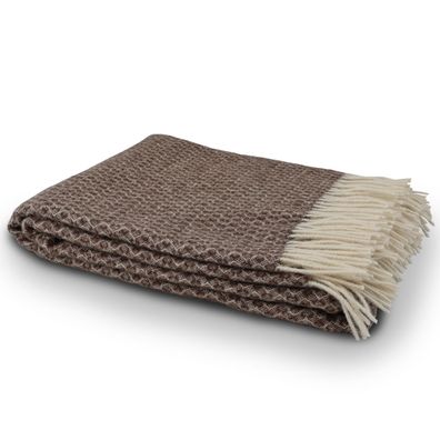Fair De Luxe Wohndecke Wolle pur | 100% Wolle | Braun