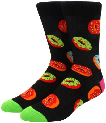Donut Socken Schwarz - Bunt - Unisex - 36-44