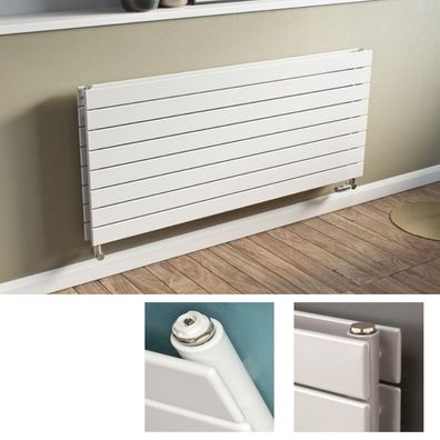 DesignHeizkörper Paneelheizkörper Panio Horizontal Panio duo weiss Heizkörper