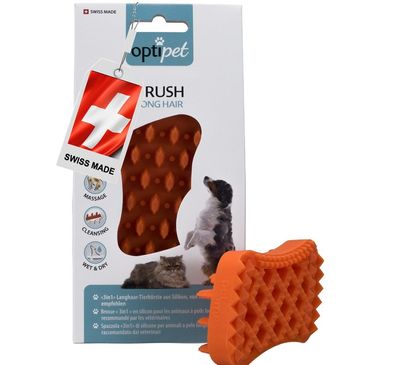 OptiPet 3in1 Tierbürste für Hunde & Katzen Langhaar Katzenbürste Hundebürste