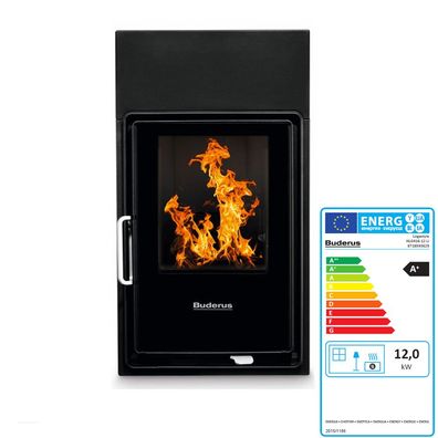 Buderus Heizeinsatz HLG416 12 kW Kachelofeneinsatz Kamineinsatz Kuppel rechts